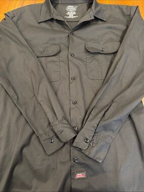 Dickies Men's FLEX Long Sleeve Button Down Temp-Control Workwear Shirt Size M